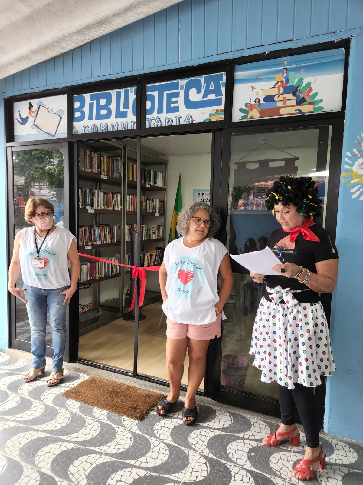 Inauguração da Biblioteca Comunitária Ação Social Recreio.